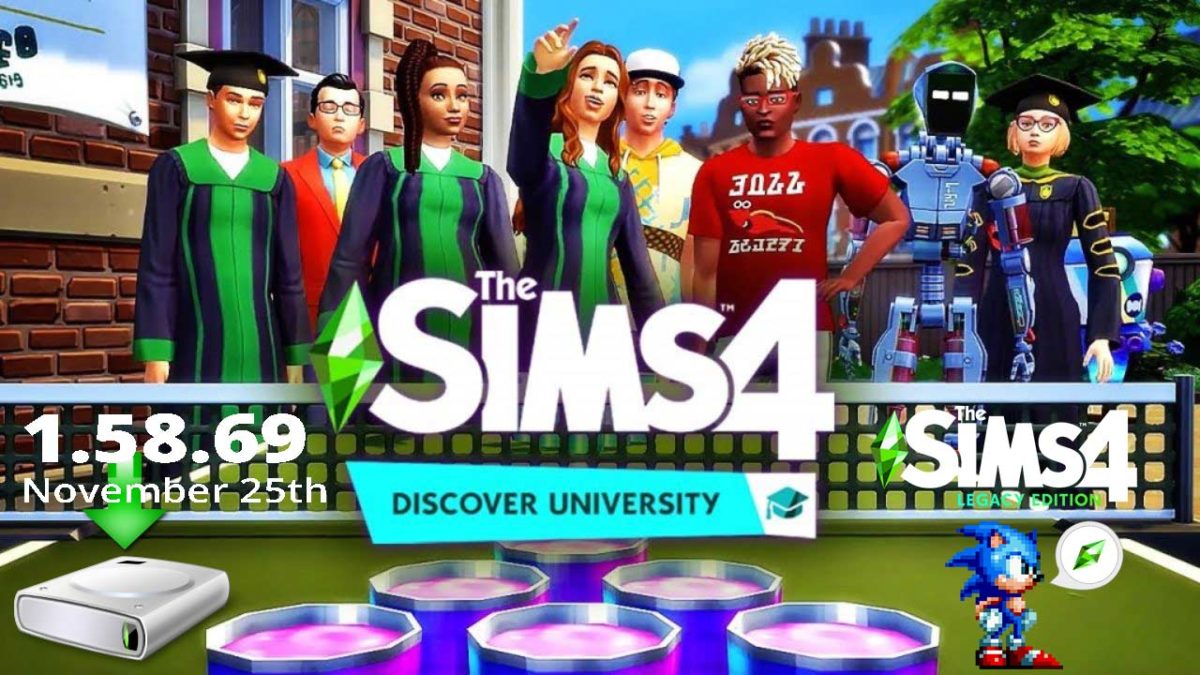 The Sims 4 1.58.69.1010 Discover University November 25th Patch + Legacy Edition 1.58.69.1510 All in One Portable - The Sim Architect