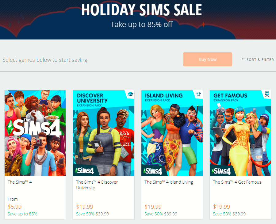 The Sims 4 Sale - December 2019 / Christmas - The Sim Architect