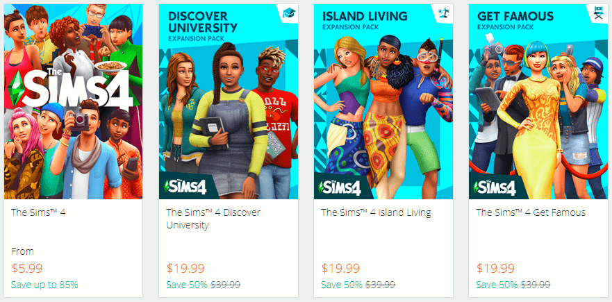 The Sims 4 Sale December 2019