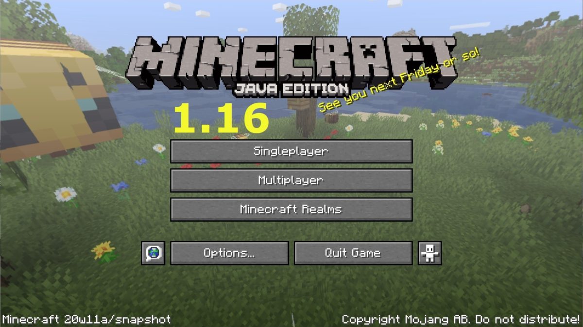 Minecraft 1.16 Snapshot 20ww11a March 11 2020