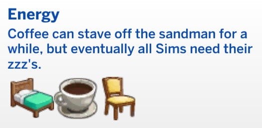 Sims 4 Energy Need Description
