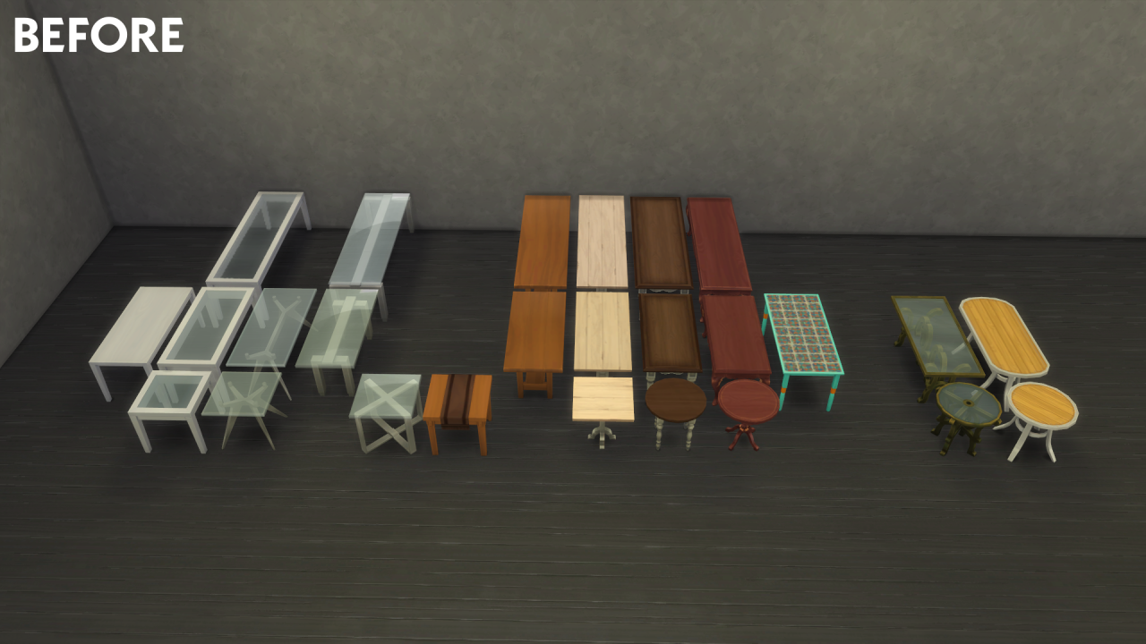 The Sims 4 Dining Tables Plus - The Sim Architect