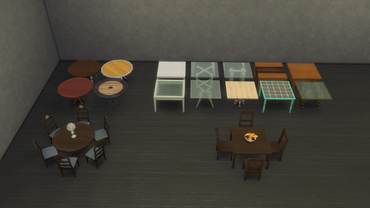 The Sims 4 Dining Tables Plus - The Sim Architect