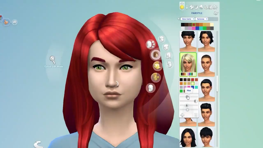 The Sims 4 Color Wheel for Hair