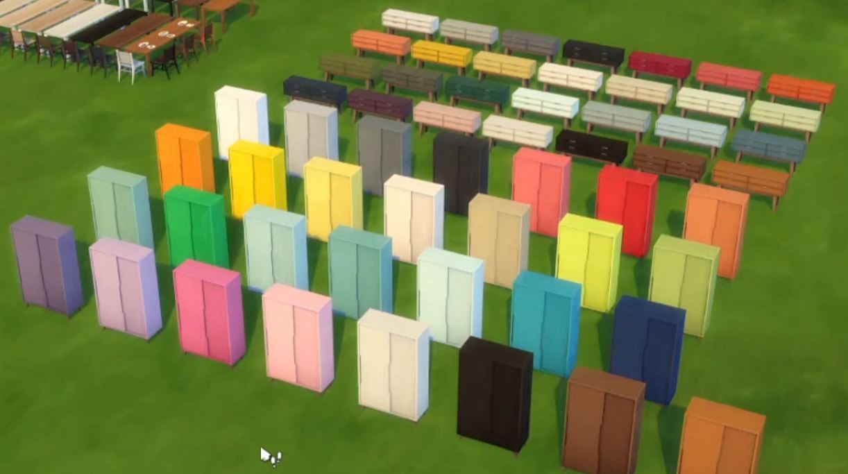 The Sims 4 21st Anniversary Update 1.71.86 New Bedroom Furniture (Wardrobes and Dressers) in Multiple Colors, by peacemaker_ic