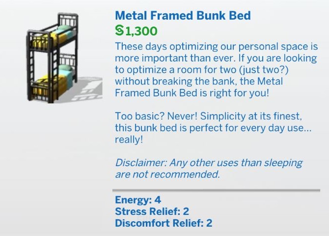 The Sims 4 Bunk Beds Update 1.72.28.1030 - March 23, 2021 - The Sim Architect