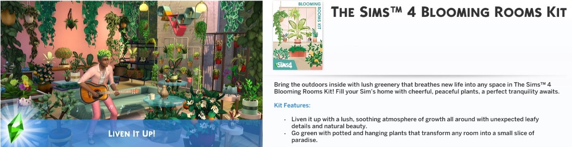 The Sims 4 Blooming Rooms Kit 1.81.72.1030 - November 9, 2021 - The Sim Architect