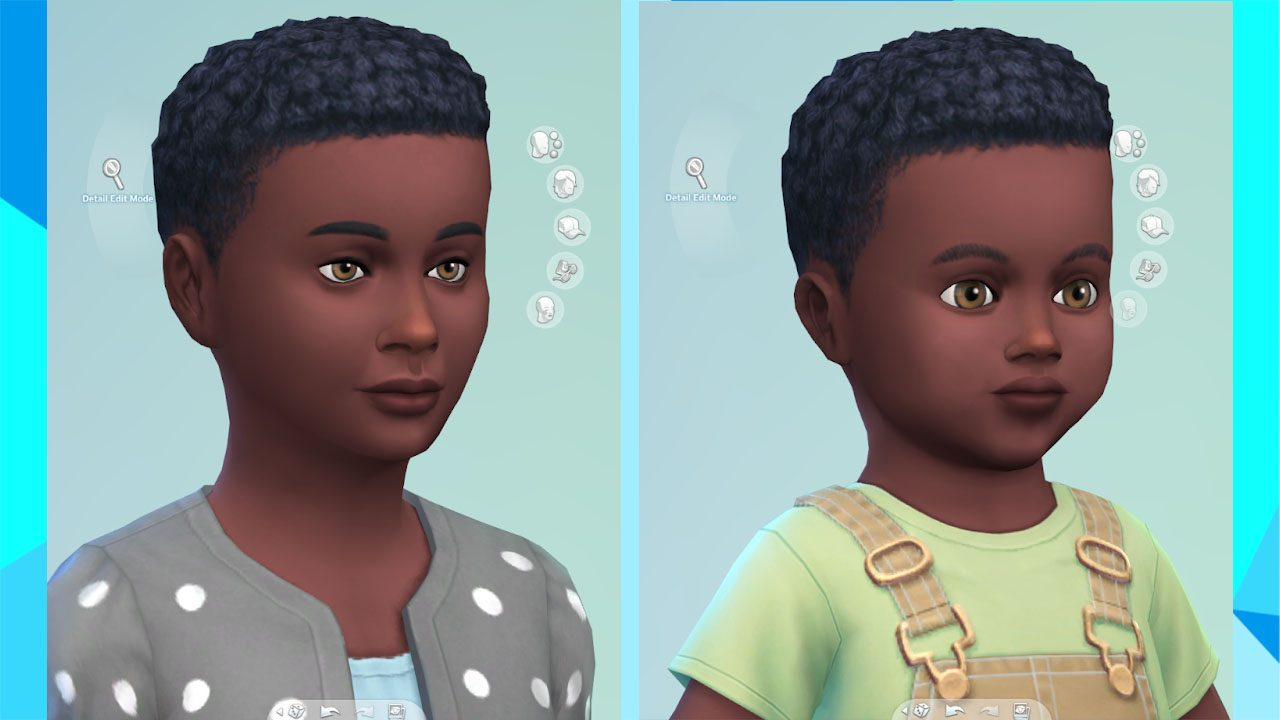 The Sims 4 1.73.48.1030 new Short Textured Curly Hairstyle on Children and Toddlers