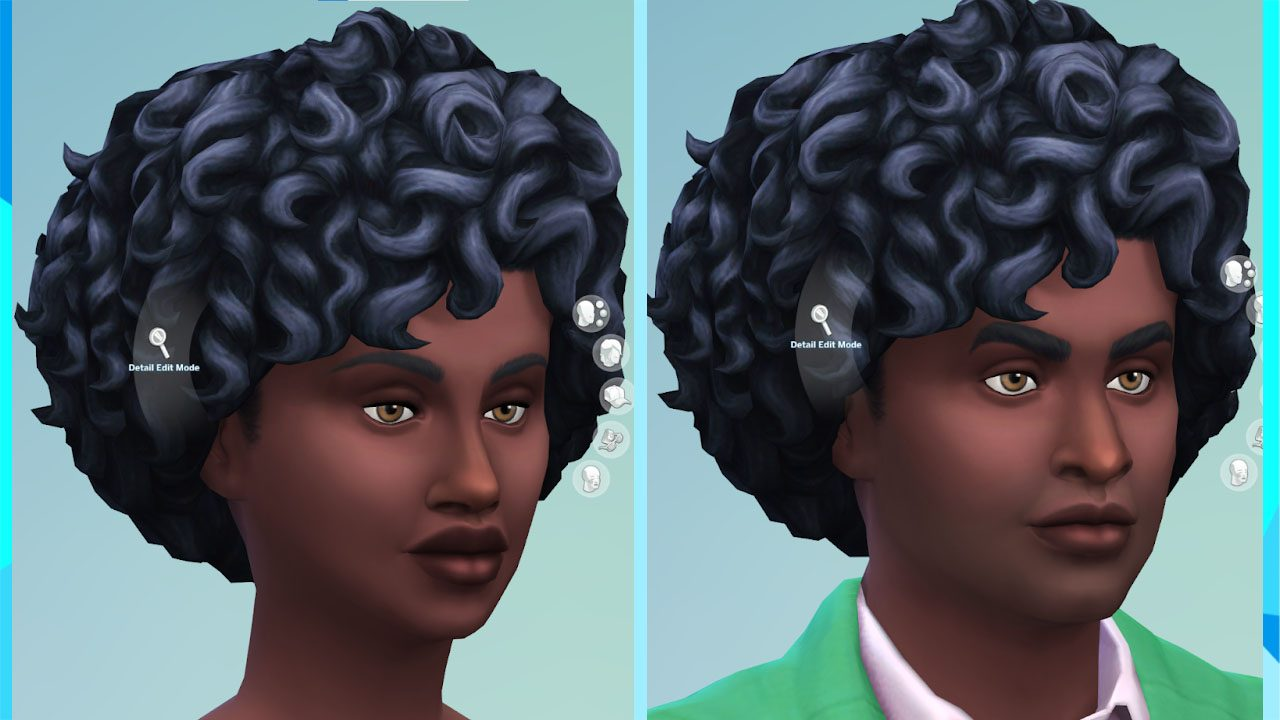 The Sims 4 1.73.48.1030 new EF30 Tight Curls Hairstyle on Adult Sims
