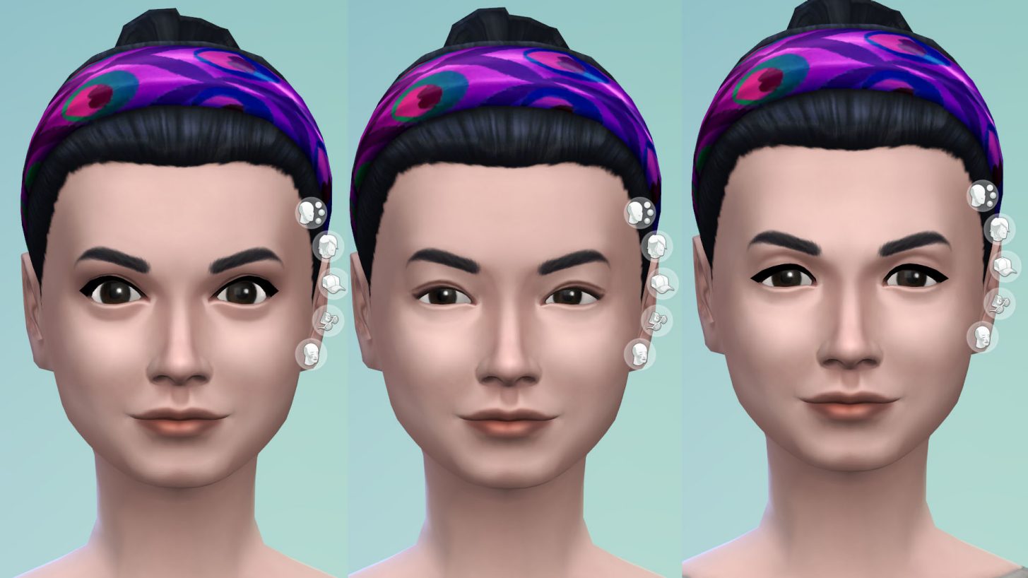 The Sims 4 1.74.59 New Asian Eyes Presets