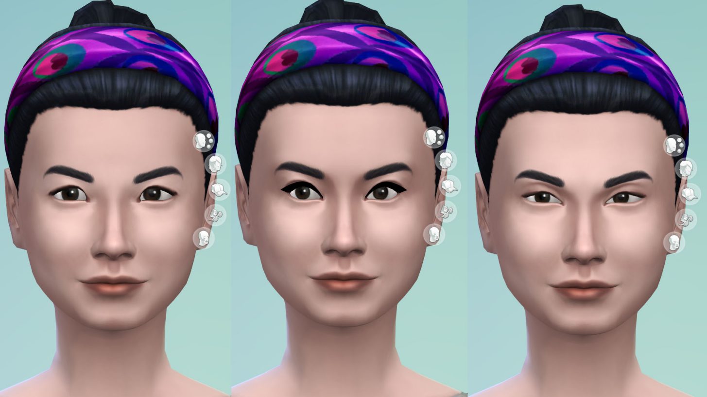 The Sims 4 1.74.59 New Asian Eyes Presets