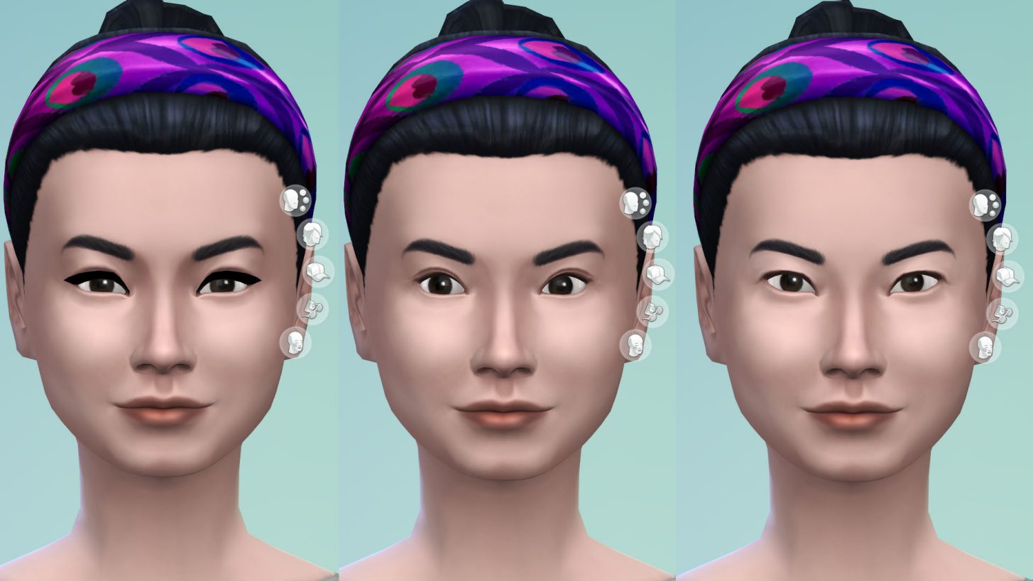 The Sims 4 1.74.59 New Asian Eyes Presets