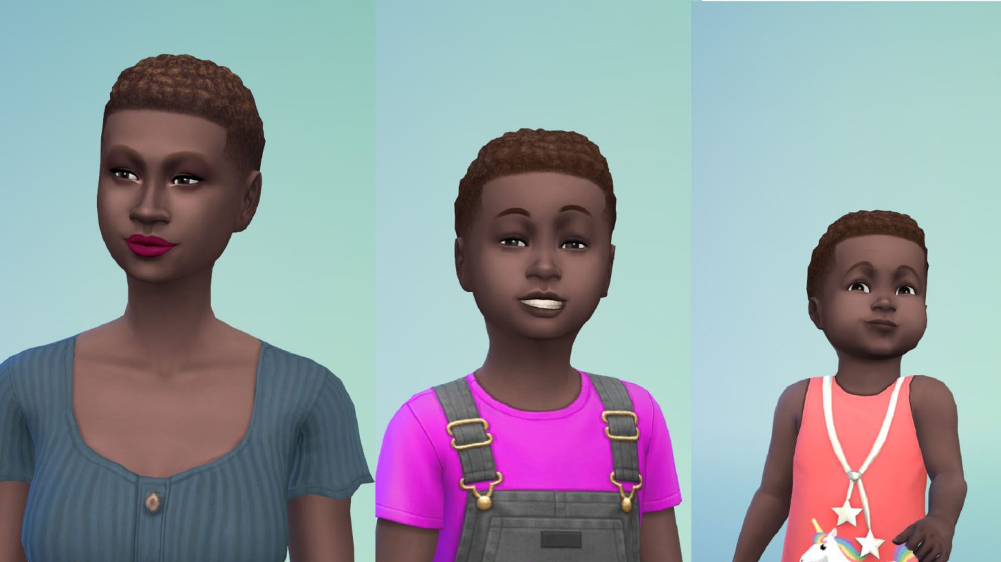 The Sims 4 1.74.59 New Short Afro Hair - Female Sims