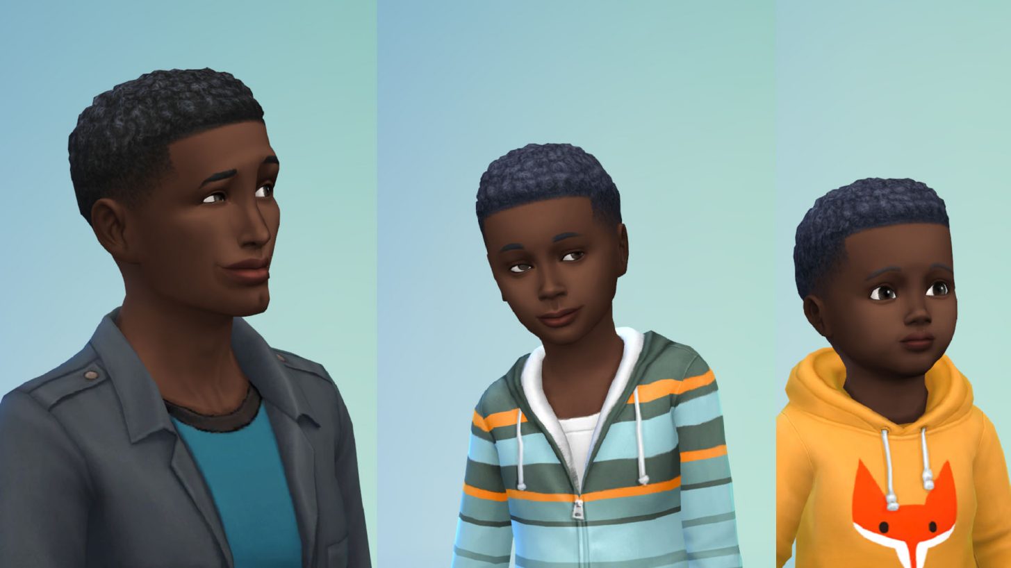 The Sims 4 1.74.59 New Short Afro Hair - Male Sims