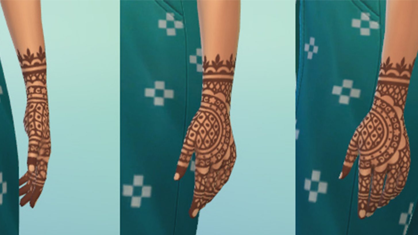 The Sims 4 Fashion Street Kit - Henna Tattoo