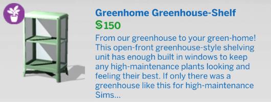 The Sims 4 Blooming Rooms Kit - Greenhome Greenhouse-Shelf