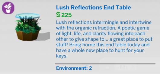 The Sims 4 Blooming Rooms Kit - Lush Reflections End Table