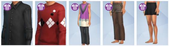 The Sims 4 Modern Menswear Kit - Included Items