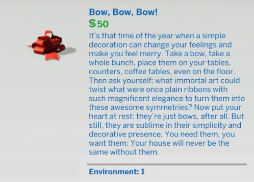 Sims Delivery Express 1.0.2 - Holiday Edition - Bow, Bow, Bow!
