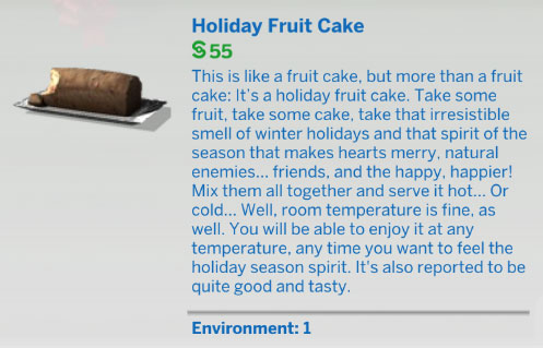 Sims Delivery Express 1.0.2 - Holiday Edition - Holiday Fruit Cake
