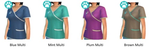 The Sims 4 Live in Business - Vet Clinic Outfit AddOn