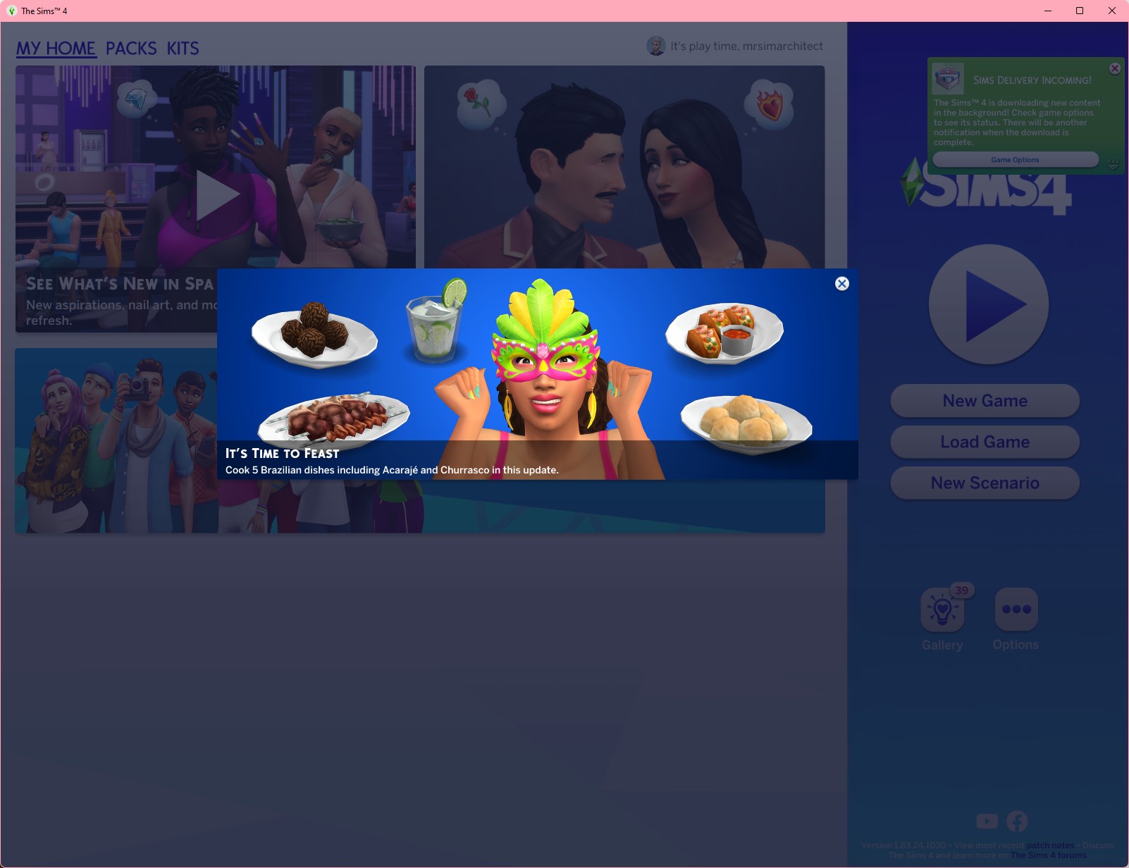 New Sims Delivery Express with Churrasco and Acaraje - Click on "No, Keep Playing"...