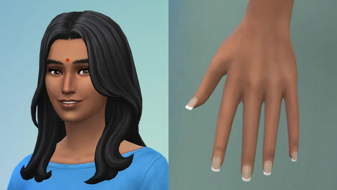 The Sims 4 1.84.171.1030 Bindi and French Tip Nails