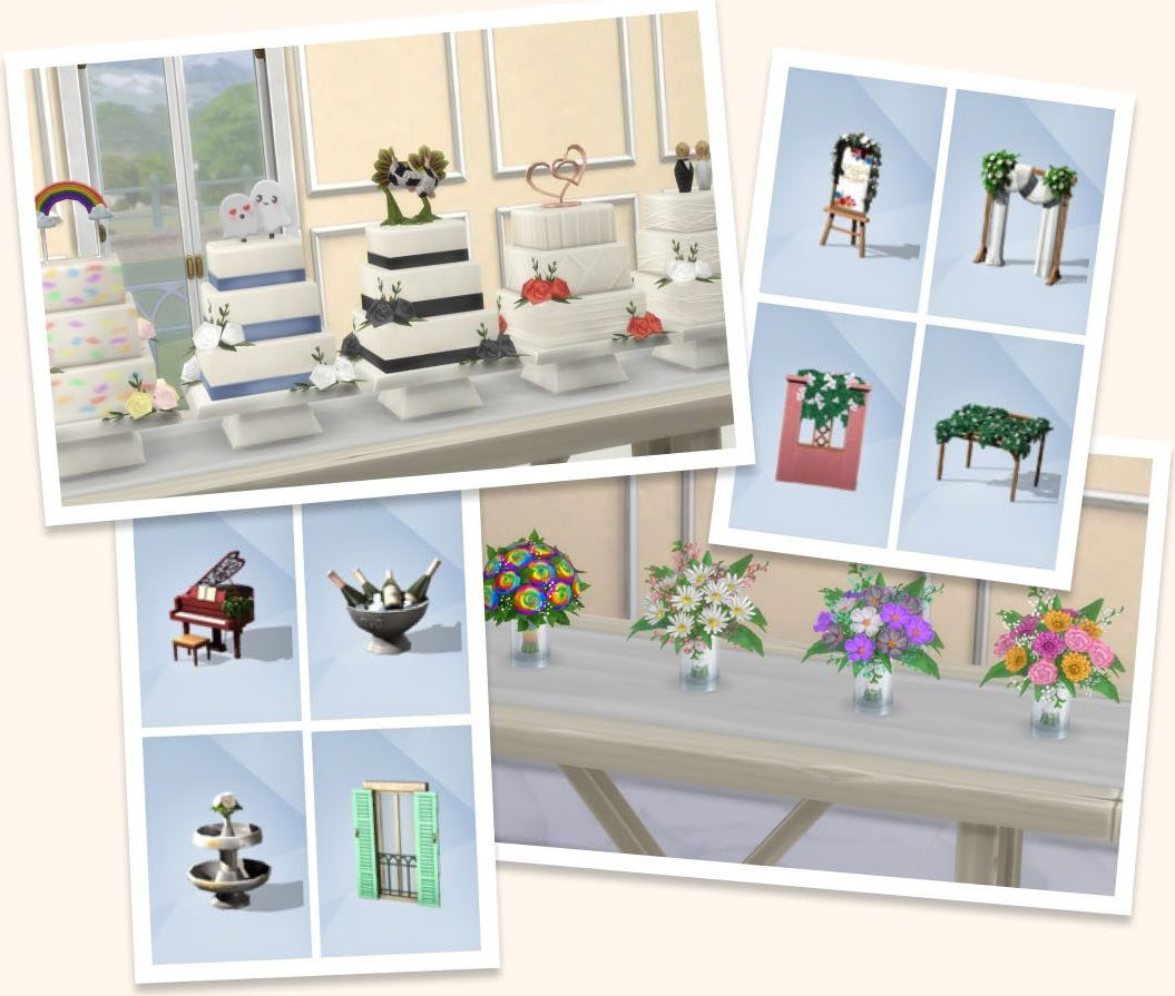The Sims 4 My Wedding Stories - Cakes, Flowers and Decoration