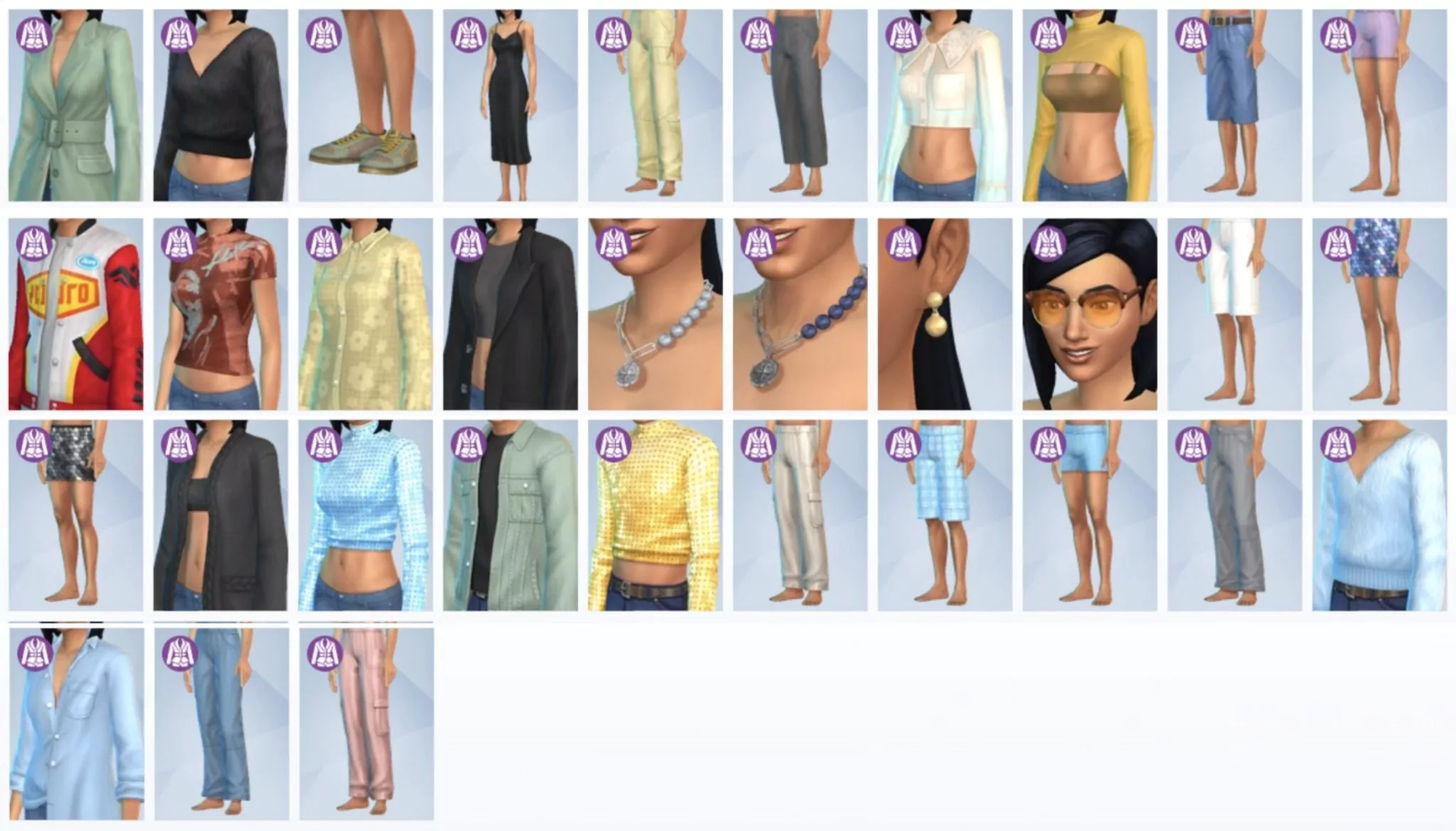 The Sims 4 Moonlight Chic Kit - CAS Items