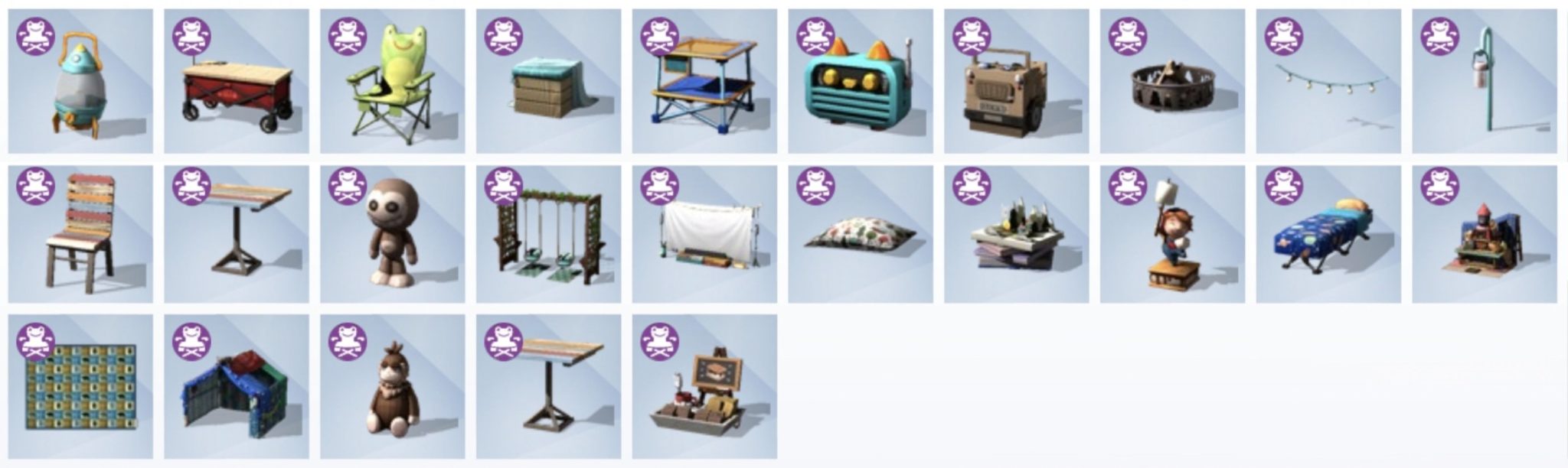 The Sims 4 Little Campers Kit Pack - Build / Buy Mode Objects