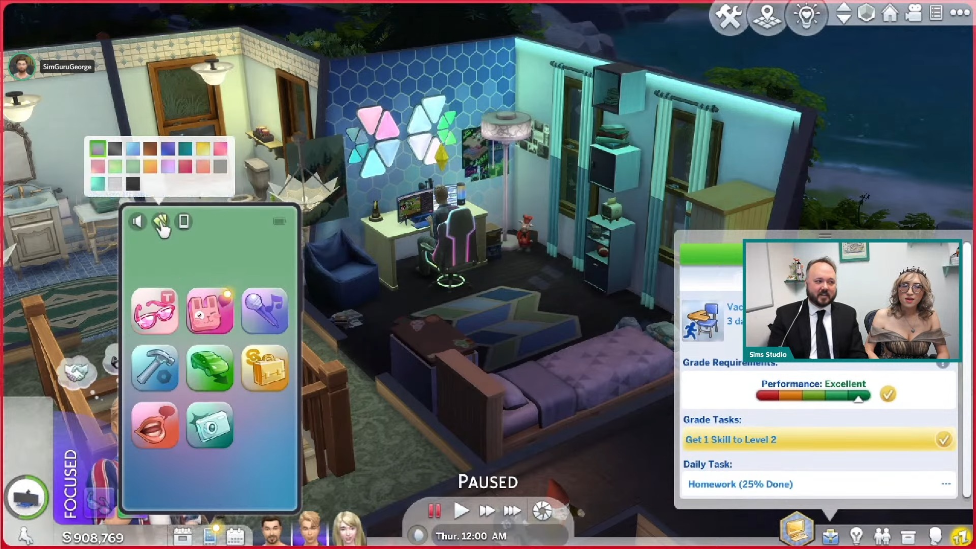 The Sims 4 High School Years Livestream - New Mobile Phone Interface - Change Phone Background Color