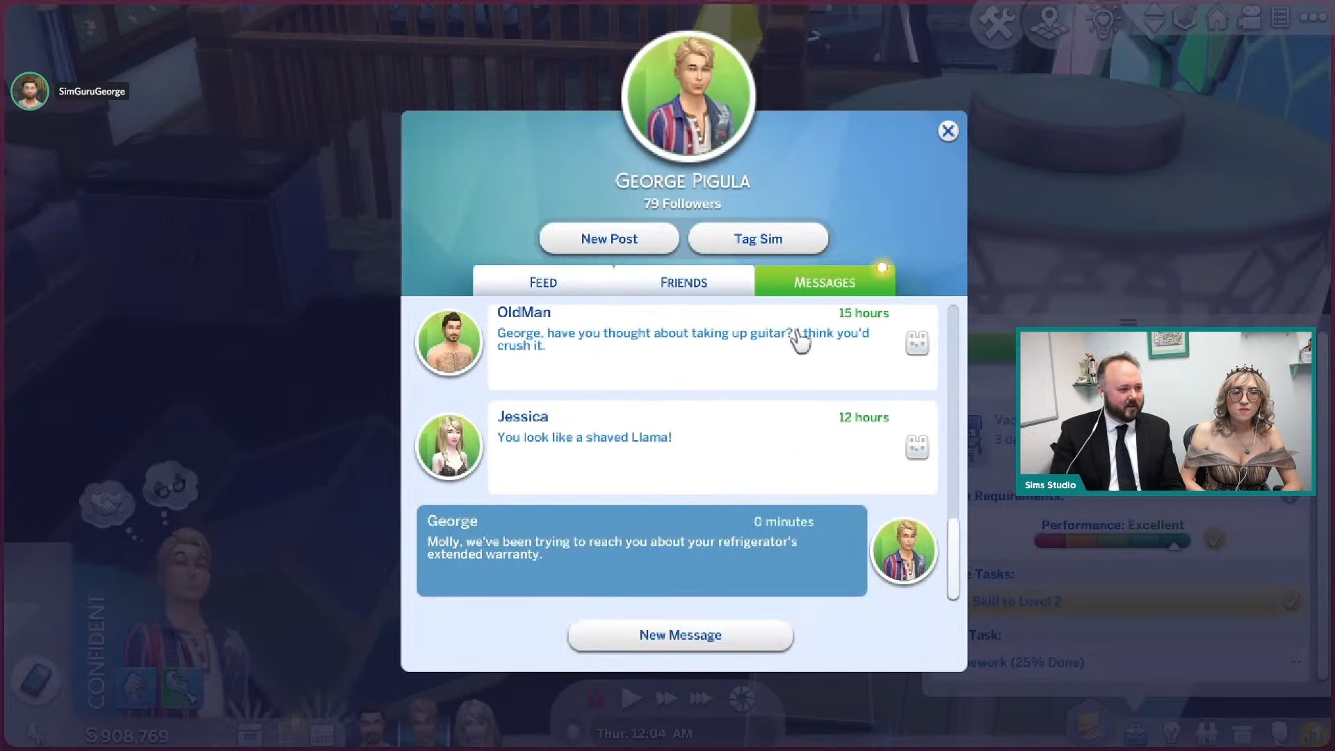 The Sims 4 High School Years Livestream - New Mobile Phone Interface - Social Bunny Interface - Direct Messages