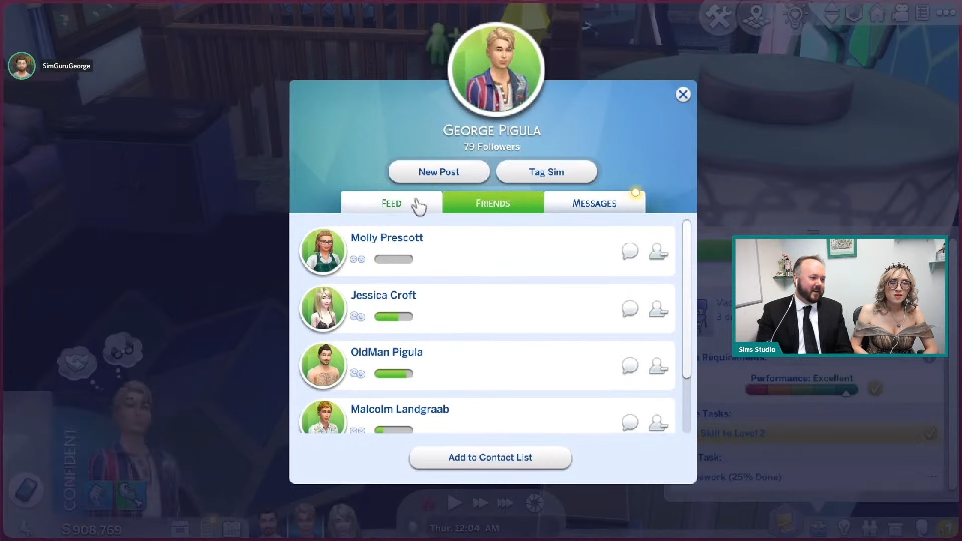 The Sims 4 High School Years Livestream - New Mobile Phone Interface - Social Bunny Interface - Friends List