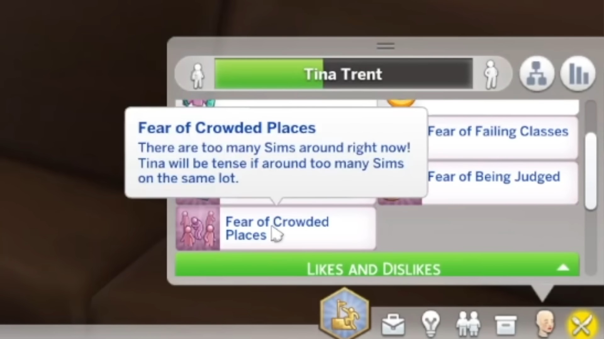 The Sims 4 High School Years Livestream - Wants and Fears (Fear of Crowded Places, Failing Classes, Being Judged, Failing Tests and More) - Screenshot from Lilsimsie's Review