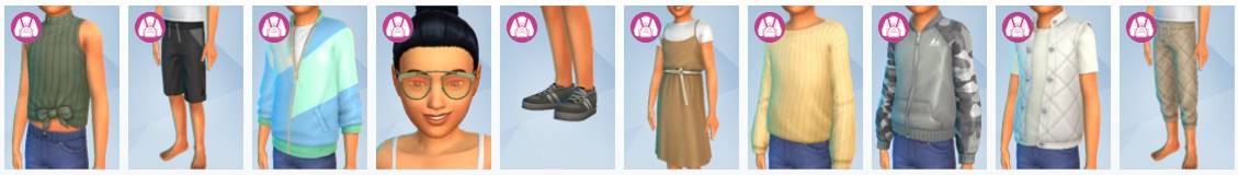 The Sims 4 First Fits Kit Pack Included Items