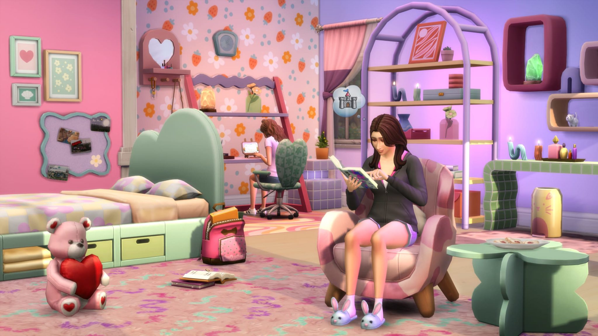 Playing with The Sims 4 Pastel Pop kit (that i designed. i am crying) 