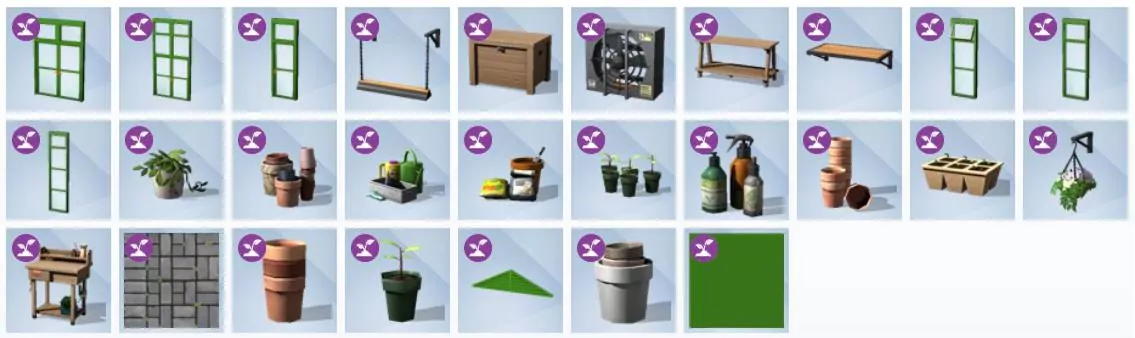 The Sims 4 Greenhouse Haven Kit - Included Items