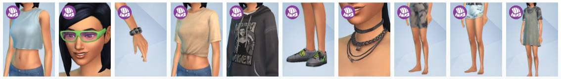 The Sims 4 Grunge Revival Kit Pack - Items