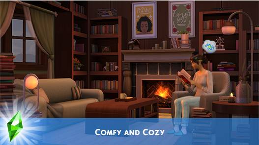 The Sims 4 Book Nook Kit - Comfy and Cozy