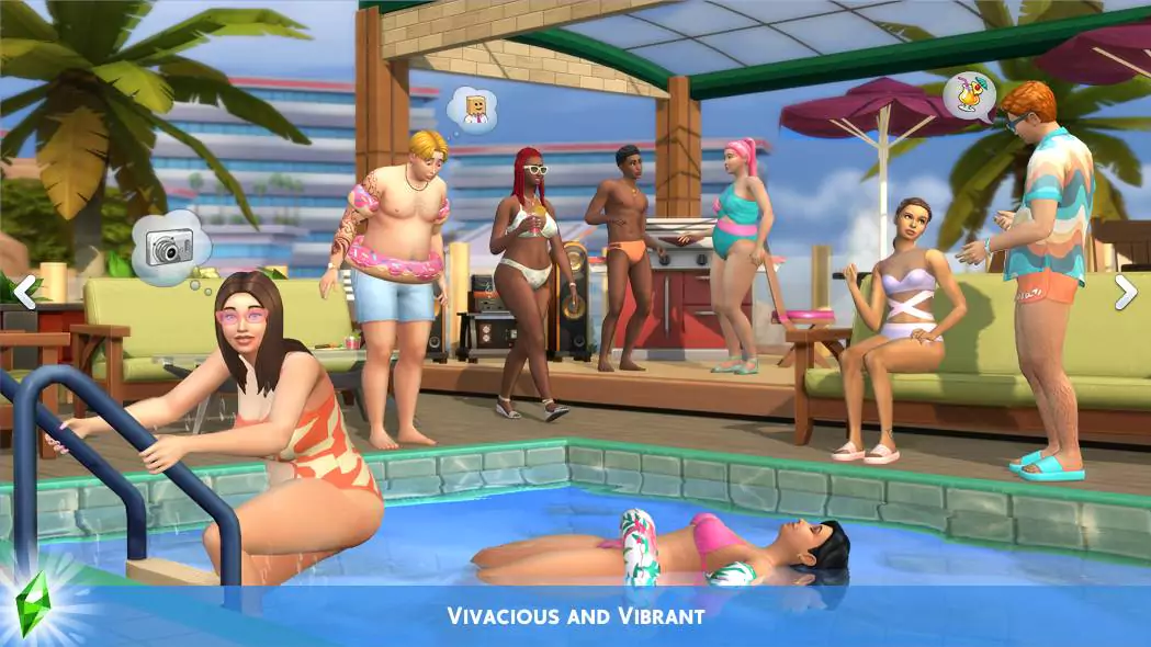 The Sims 4 Poolside Splash Screenshot