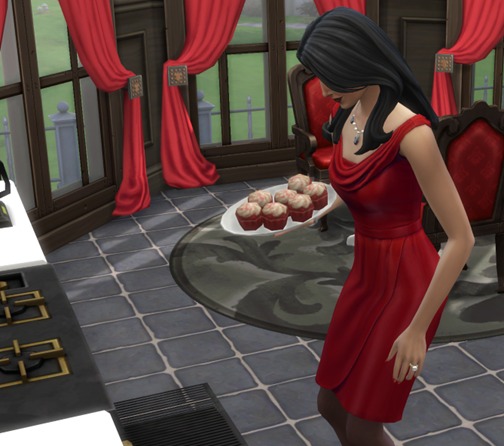 Sims 4 Free the Cupcakes Update - Bella Goth with Cupcakes Tray