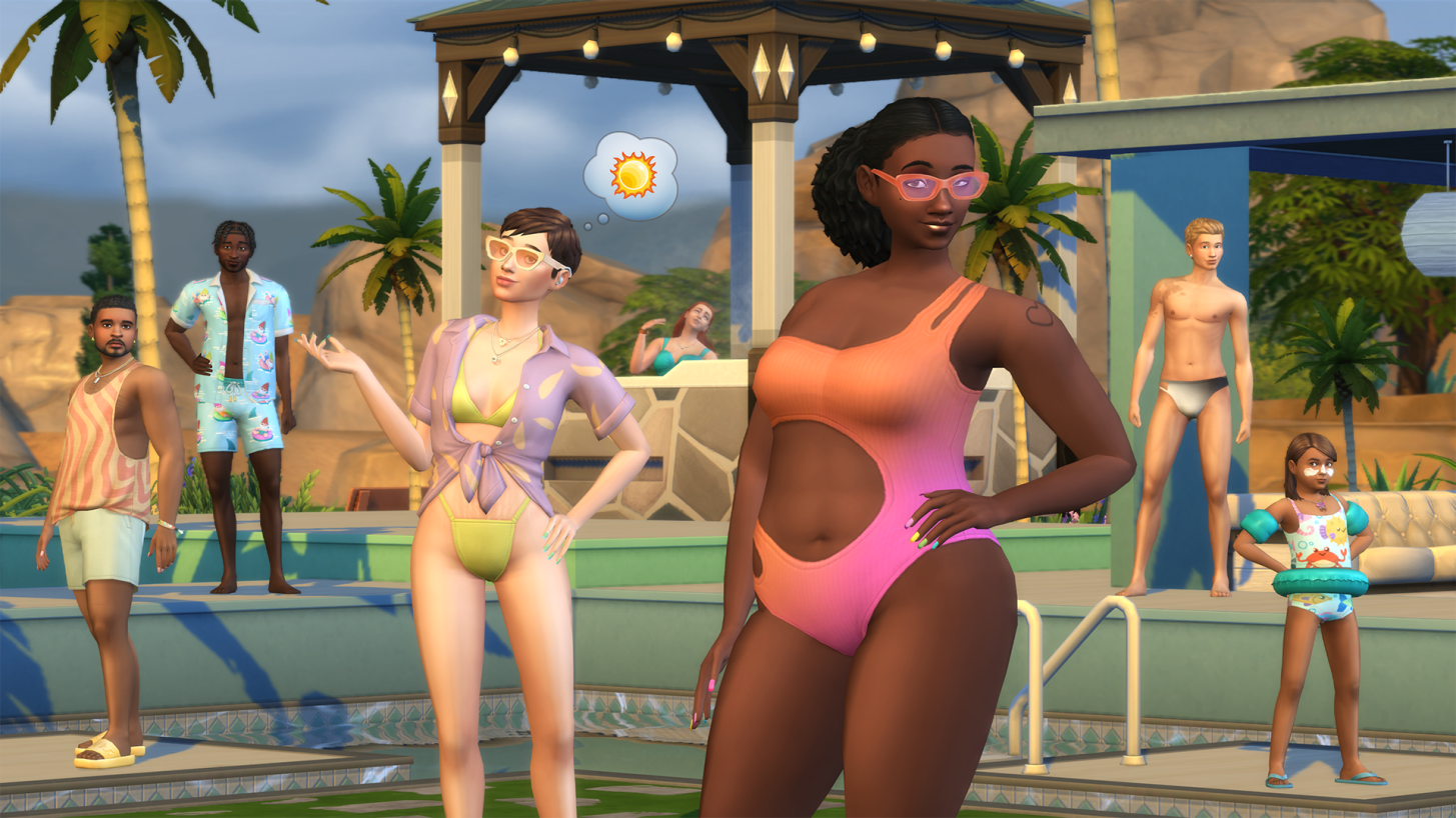 The Sims 4 PoolSide Splash Kit