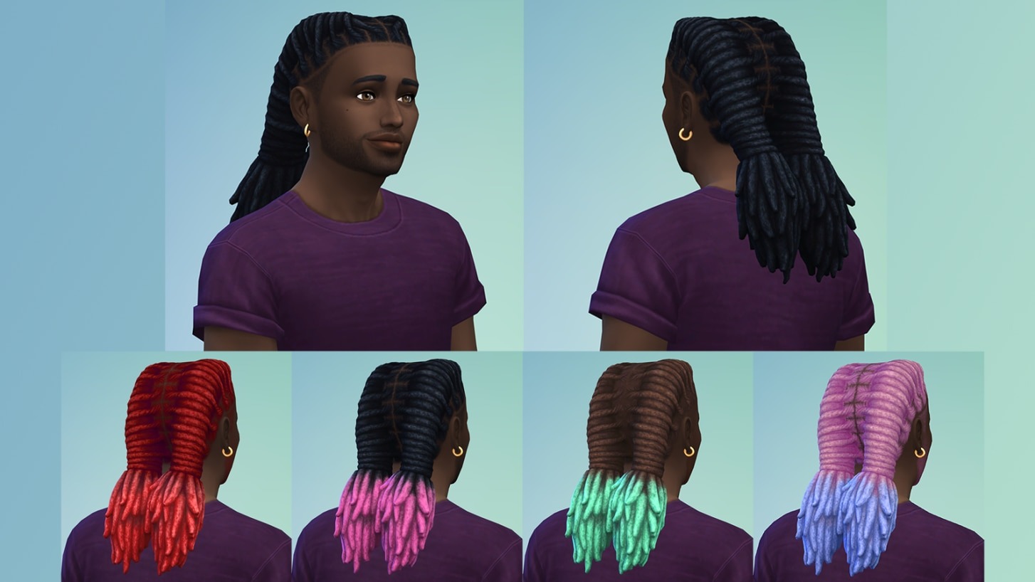 Sims 4 Dark and Lovely Collab Hairstyle