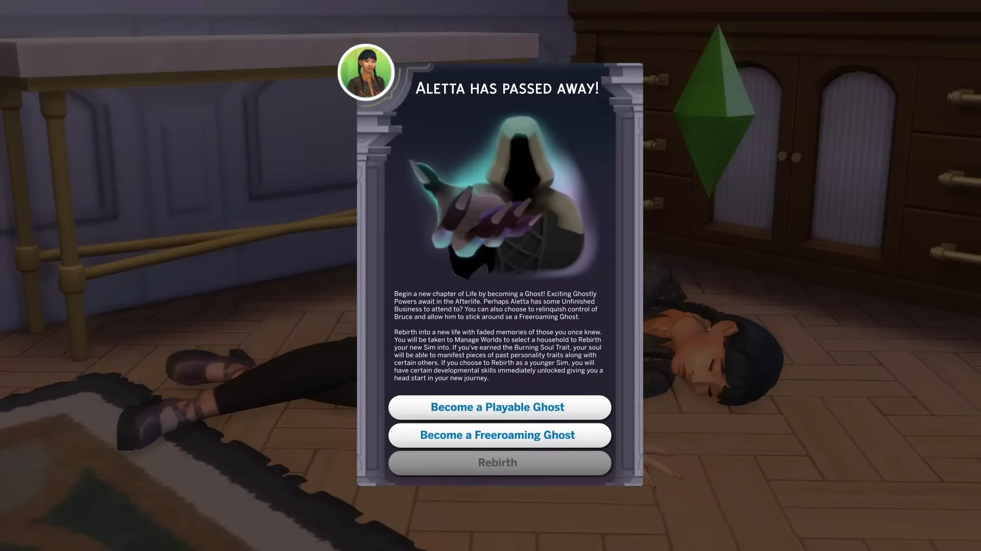 The Sims 4 Life & Death Expansion Pack - Playable Ghost, Freeroaming Ghost or Rebirth