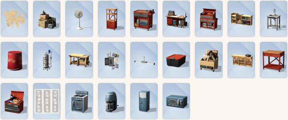 The Sims 4 Restoration Workshop Kit - The Sim Architect The Sims 4 Restoration Workshop Kit - Items