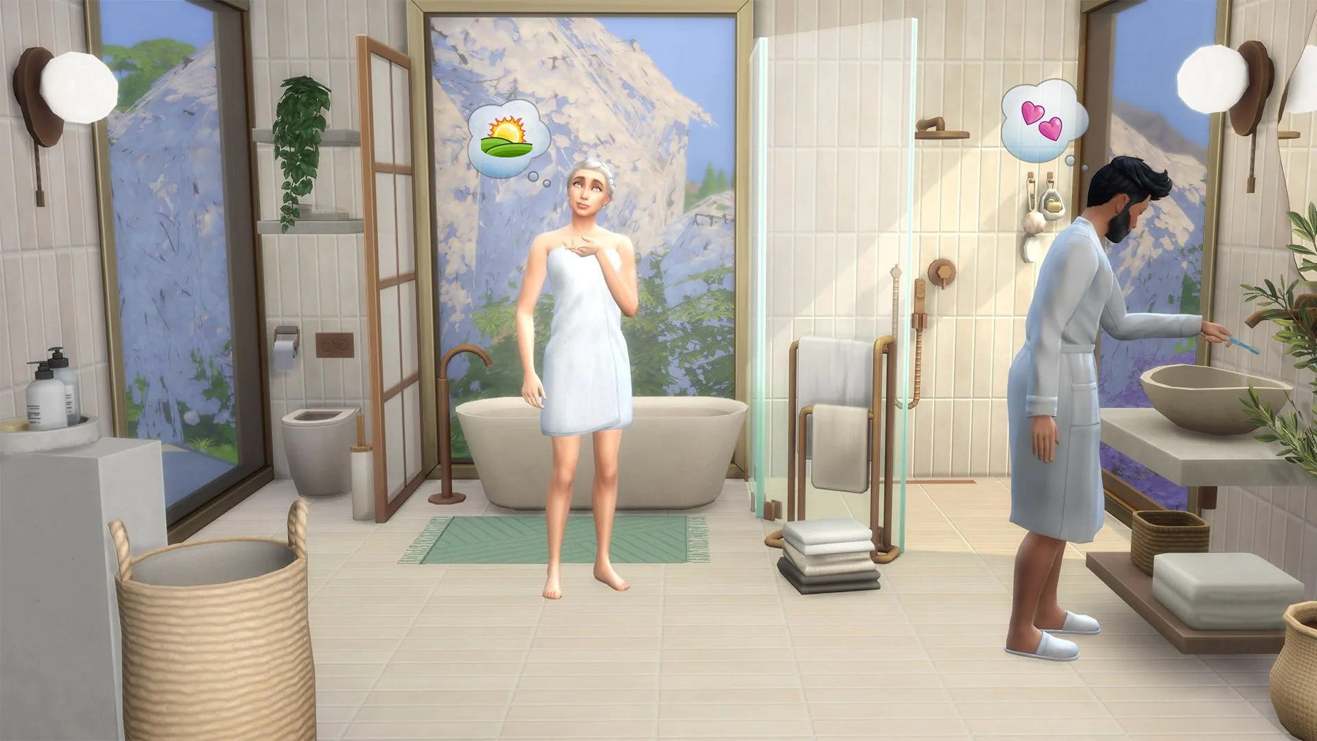 The Sims 4 Sleek Bathroom Kit - The Sim Architect The Sims 4 Sleek Bathroom Kit - Screenshot