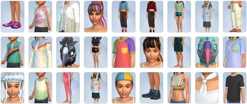 The Sims 4 Adventure Awaits Expansion Pack - CAS Items