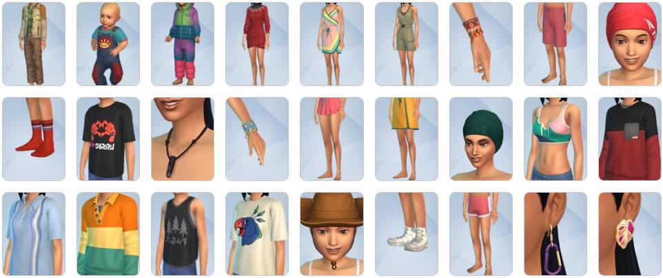 The Sims 4 Adventure Awaits Expansion Pack - CAS Items