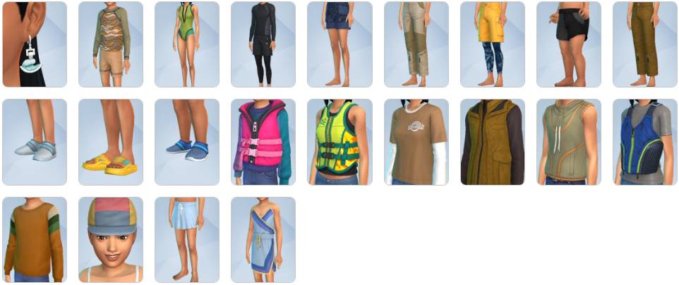 The Sims 4 Adventure Awaits Expansion Pack - CAS Items