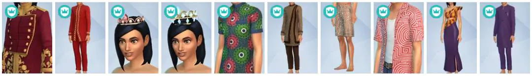 The Sims 4 Royalty & Legacy - CAS Items 6